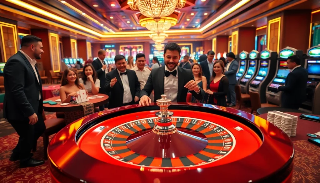 Kèo Nhà Cái 5 showcases an exciting roulette table experience with players engaged in thrilling bets.